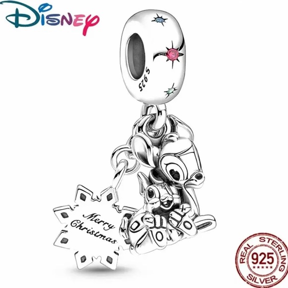 Charm Colgante En Plata De Ley Bambi & Tambor De Disney
